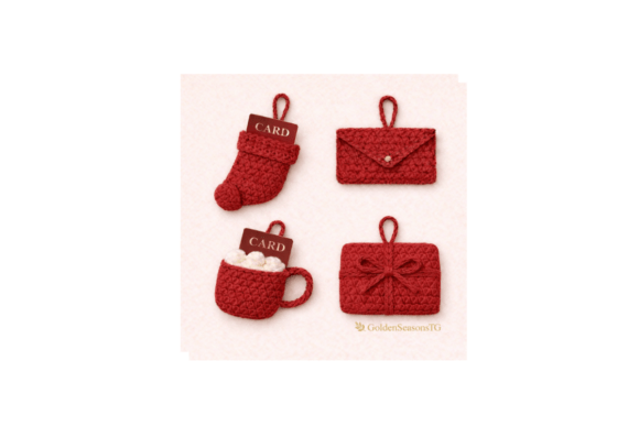 Download Christmas Crochet Gift Card Holder Pattern Set - Holder Collection