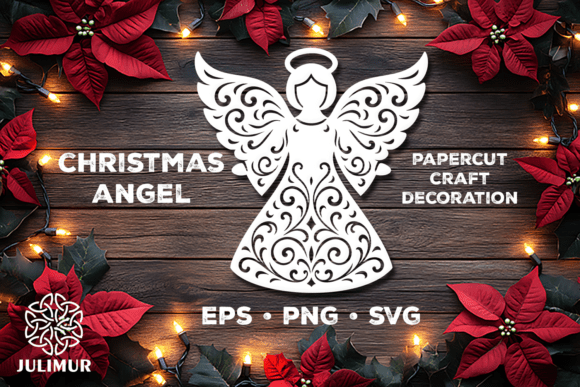 Download Christmas Angel Papercut SVG - Papercut Collection