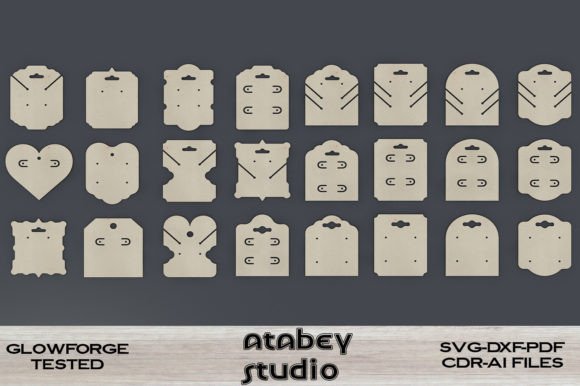 Download Earring Holder, Jewelry Display Cut Plan - Holder Collection