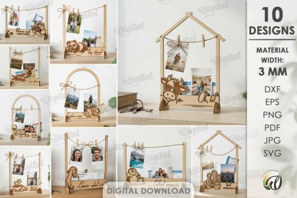 Download Photo Holders Frames Bundle Lasercut - Holder Collection