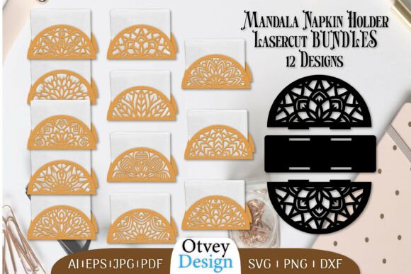 Download Mandala Napkin Holder Lasercut BUNDLES - Holder Collection