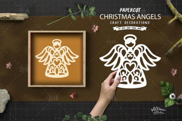 Download Papercut Christmas Angel Cut File - Papercut Collection