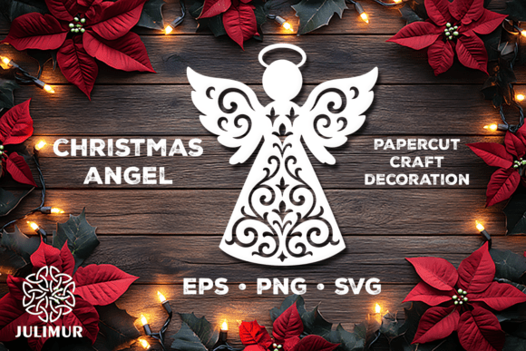 Download Christmas Angel Papercut SVG - Papercut Collection