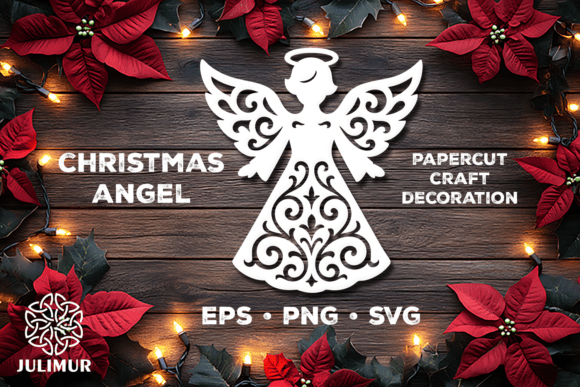 Download Christmas Angel Papercut SVG - Papercut Collection