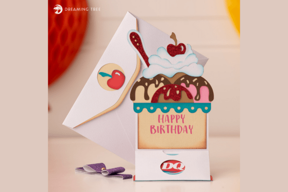 Download Sundae Gift Card Holder SVG - Holder Collection