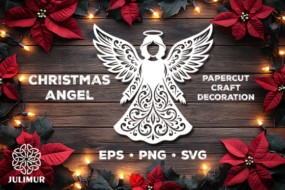 Download Christmas Angel Papercut SVG - Papercut Collection