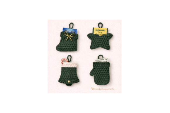 Download Crochet Gift Card Holder Pattern Set 4 - Holder Collection