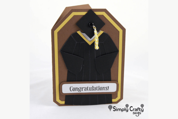 Download Graduation Gown Card (with Gift Card Holder) SVG - Holder Collection