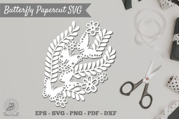 Download Floral Butterfly Papercut Cricut SVG - Papercut Collection